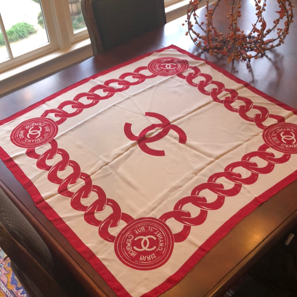 Authentic Chanel silk scarf